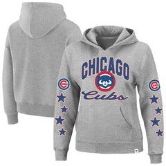 Chicago Cubs Women's Plus Size Starry Eye Hoodie - Heather Gray | 47 brand