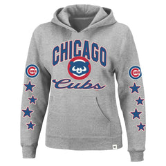 Chicago Cubs Women's Plus Size Starry Eye Hoodie - Heather Gray | 47 brand