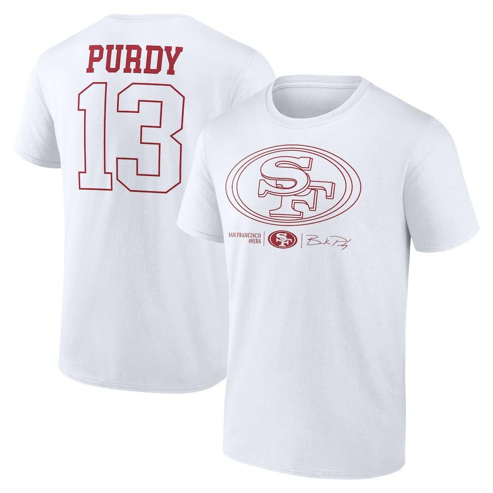 NFL San Francisco 49ers Brock Purdy Outline Player T-Shirt