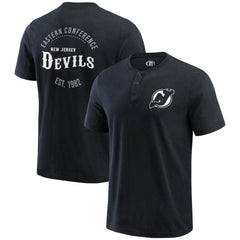 New Jersey Devils Darius Rucker Collection by Fanatics Fanatics Fest Washed Henley T-Shirt