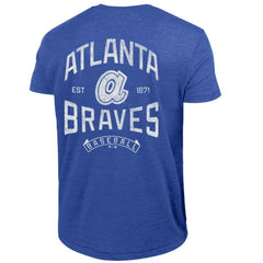Atlanta Braves Champion Vintage 3-Hit Tri-Blend T-Shirt - Royal