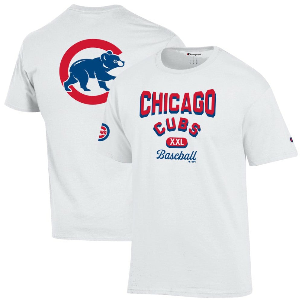 Chicago Cubs Champion 3-Hit Jersey T-Shirt - White