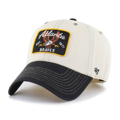Atlanta Braves Keepsake Collection Clean Up Adjustable Hat - Natural/Black | 47 brand