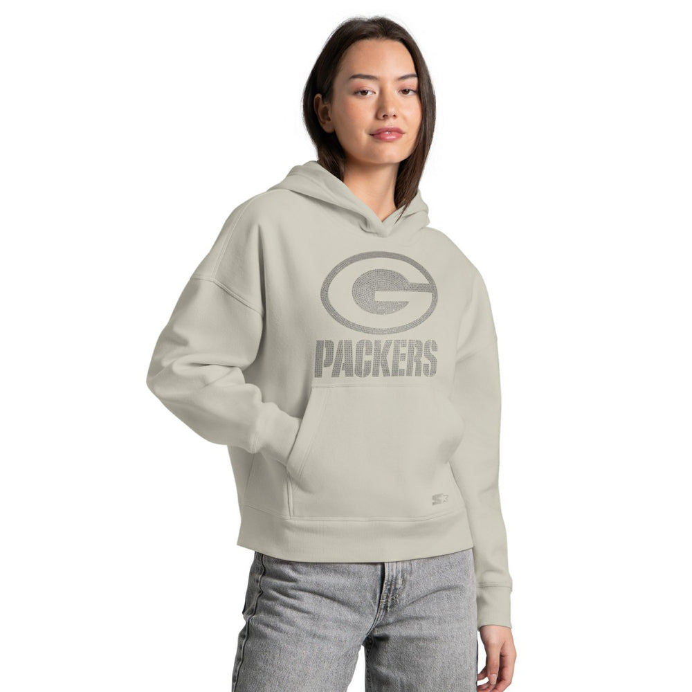 NFL Green Bay Packers Starter Women's Rhinestone Relaxed Hoodie