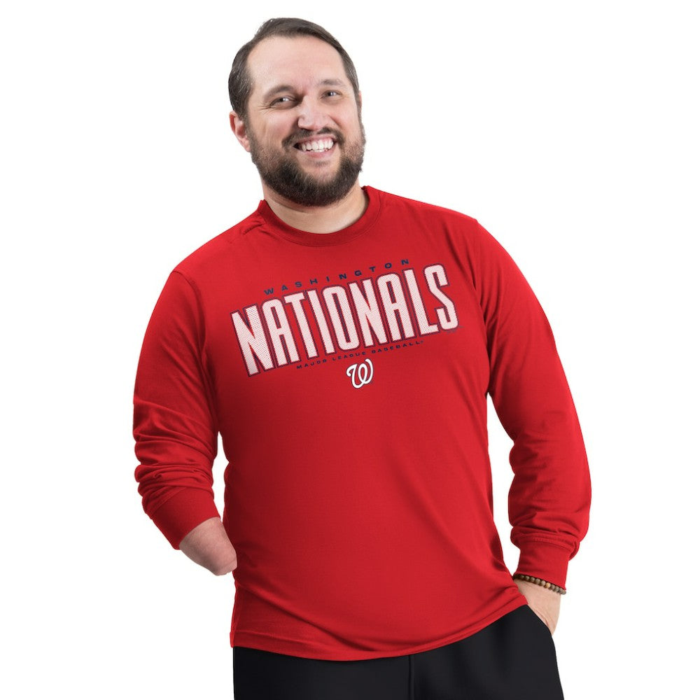 Washington Nationals G-III Sports by Carl Banks Adaptive Long Sleeve T-Shirt - Red