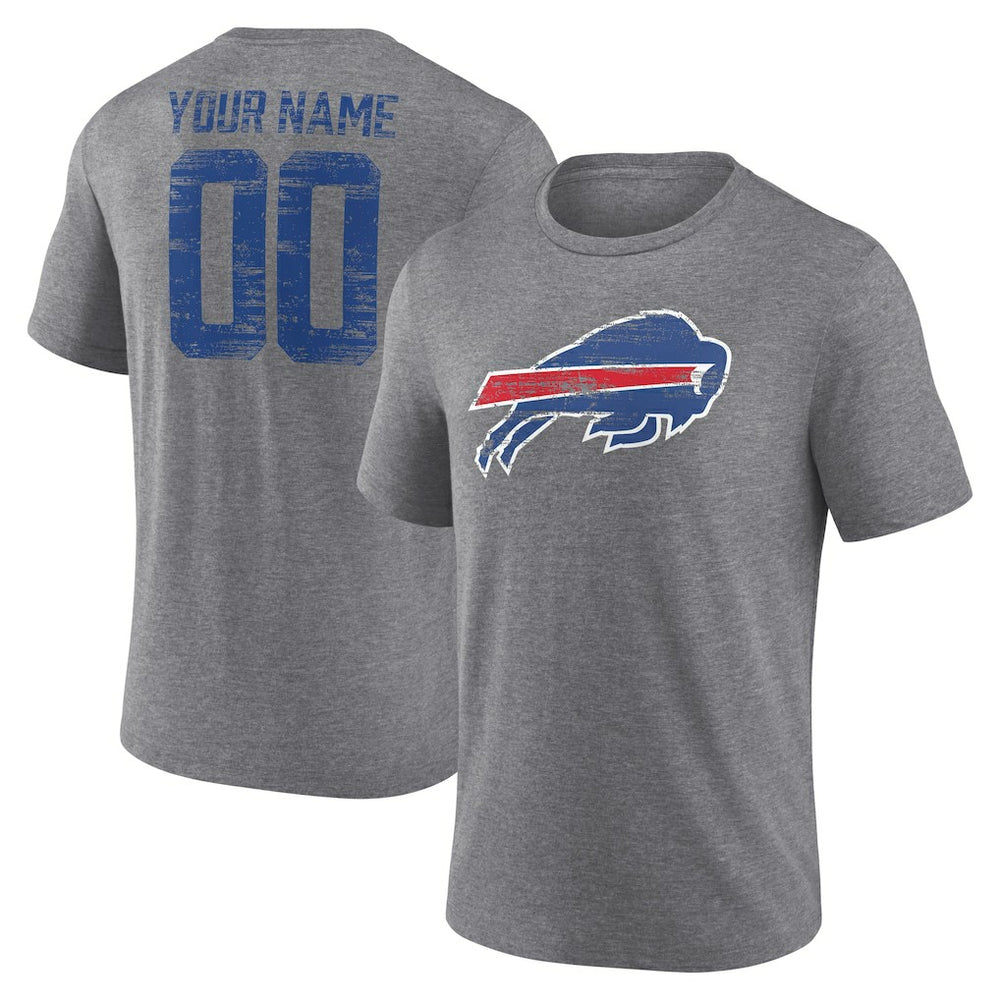 NFL Buffalo Bills Heritage Custom Name & Number Tri-Blend T-Shirt