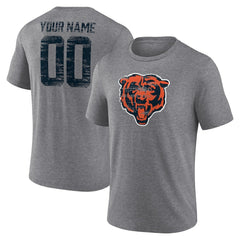 NFL Chicago Bears Heritage Custom Name & Number Tri-Blend T-Shirt