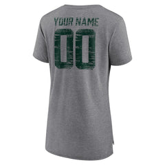 NFL Green Bay Packers Women's Heritage Custom Name & Number Tri-Blend T-Shirt