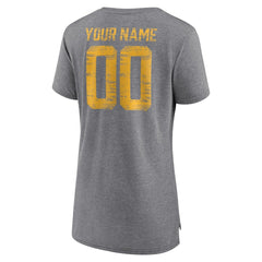 NFL Los Angeles Chargers Women's Heritage Custom Name & Number Tri-Blend T-Shirt