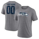 NFL Seattle Seahawks Heritage Custom Name & Number Tri-Blend T-Shirt