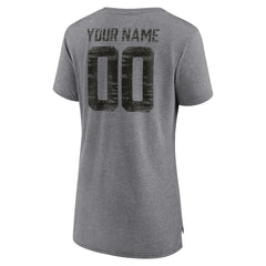 NFL Tampa Bay Buccaneers Women's Heritage Custom Name & Number Tri-Blend T-Shirt