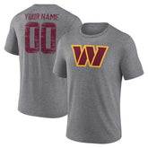 NFL Washington Commanders Heritage Custom Name & Number Tri-Blend T-Shirt
