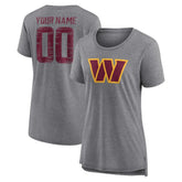 NFL Washington Commanders Women's Heritage Custom Name & Number Tri-Blend T-Shirt