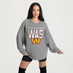 NFL Washington Commanders Gameday Couture Women's Oversized Pure Motion Corded Sweatshirt