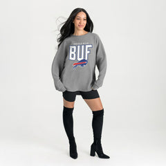 NFL Buffalo Bills Gameday Couture Women's Oversized Pure Motion Corded Sweatshirt