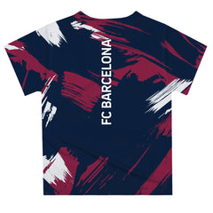 Barcelona Vive La Fete Youth Paint Brush T-Shirt / Soccer For sale