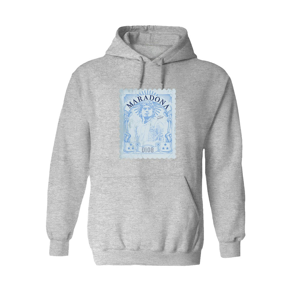 Diego Maradona Argentina National Team Vive La Fete Vintage Stamp Hoodie / Soccer On sale