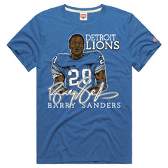 NFL Detroit Lions Barry Sanders Homage Unisex Retired Player Classic Caricature Tri-Blend T-Shirt