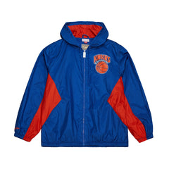 New York Knicks Playmaker Full-Zip Hooded Windbreaker Jacket - Blue | Mitchell & Ness cheap