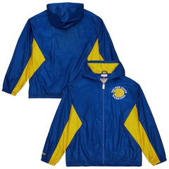 Golden State Warriors Playmaker Full-Zip Hooded Windbreaker Jacket sale - Royal | Mitchell & Ness online