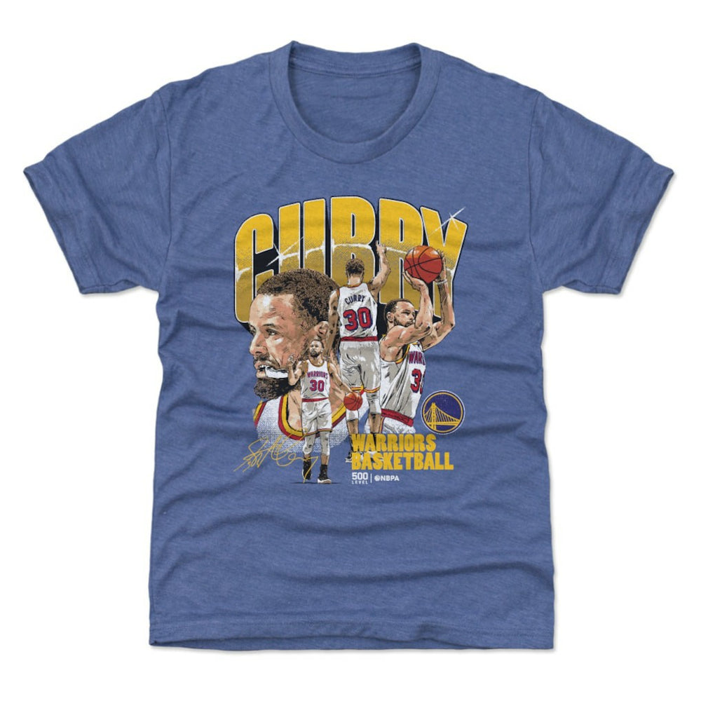Stephen Curry Golden State Warriors 500 Level Youth Collage T-Shirt - Royal discount