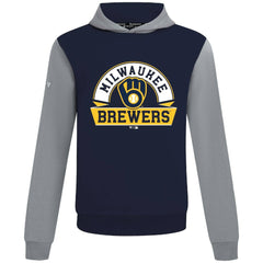 Milwaukee Brewers Levelwear Throwback Ultimate Banner Arch Hoodie - Navy
