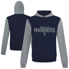 Seattle Mariners Levelwear Throwback Carve Ultimate Hoodie - College Navy