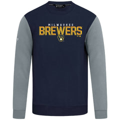 Milwaukee Brewers Levelwear Throwback Ultimate Carve Sweatshirt - Navy