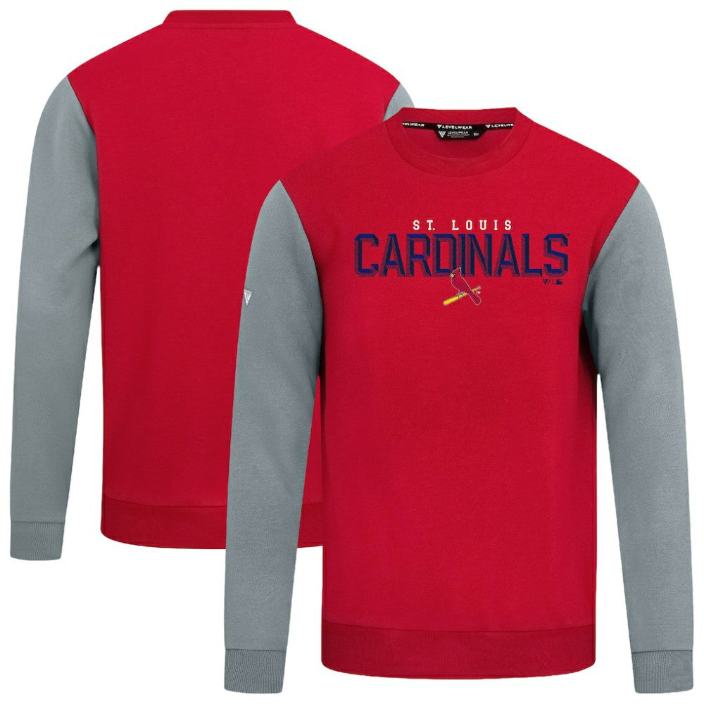St. Louis Cardinals Levelwear Throwback Ultimate Carve Sweatshirt - Red