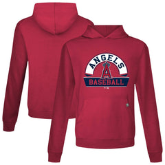 Los Angeles Angels Levelwear Relay Banner Arch Pullover Hoodie - Red