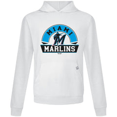 Miami Marlins Levelwear Relay Banner Arch Pullover Hoodie - White