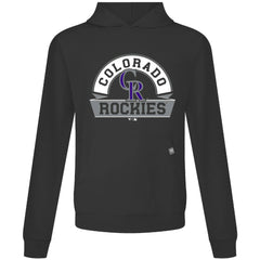 Colorado Rockies Levelwear Relay Banner Arch Pullover Hoodie - Black