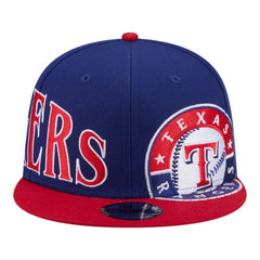 Texas Rangers Stretched Two-Tone 9FIFTY Adjustable Hat - Royal/Red | New Era
