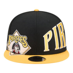 Pittsburgh Pirates Stretched Two-Tone 9FIFTY Adjustable Hat - Black/Gold | New Era