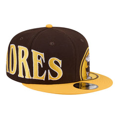 San Diego Padres Stretched Two-Tone 9FIFTY Adjustable Hat - Brown/Gold | New Era
