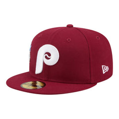Philadelphia Phillies City Patch 59FIFTY Fitted Hat - Burgundy | New Era