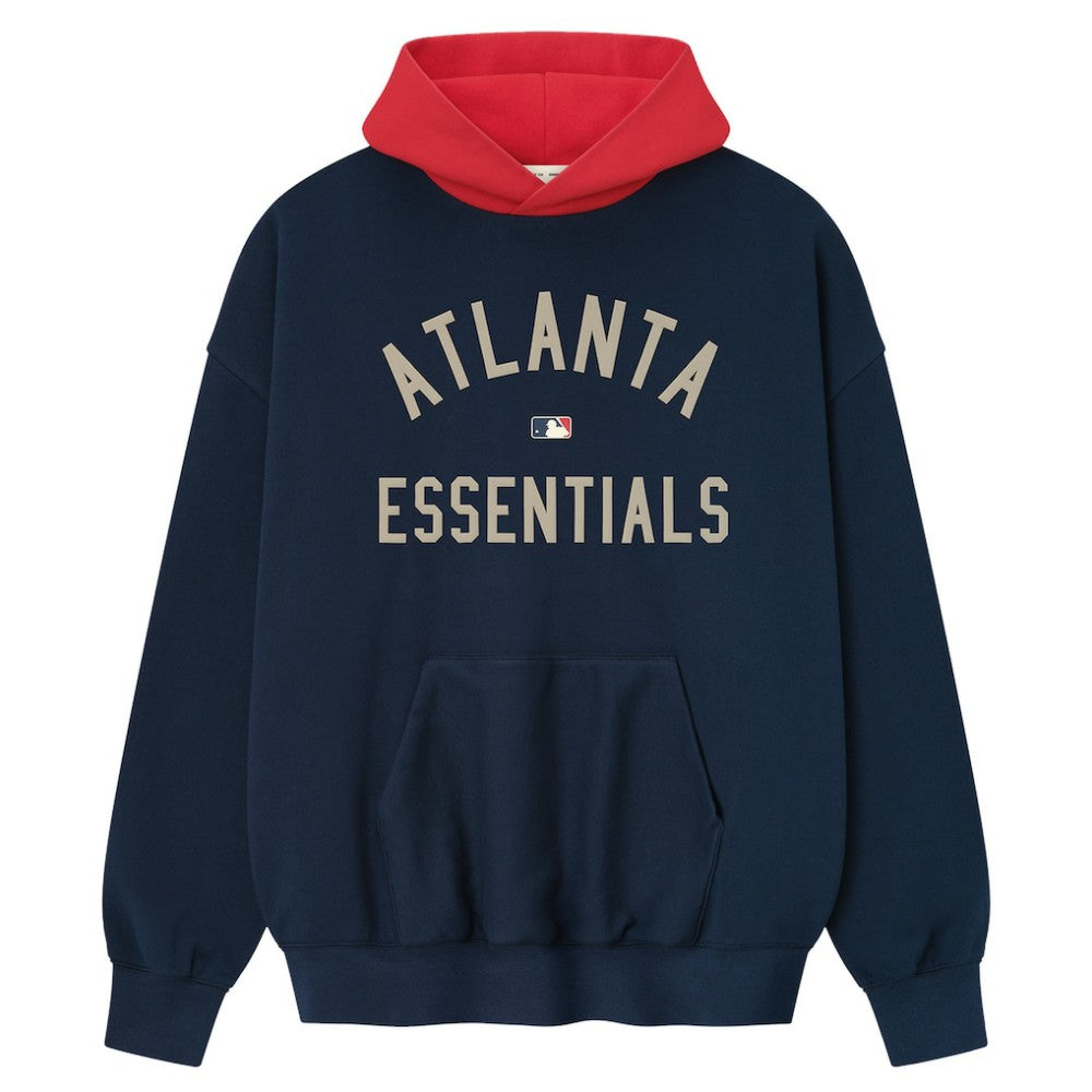 Atlanta Braves Fear of God x MLB Sport Fit Hoodie - Navy/Red