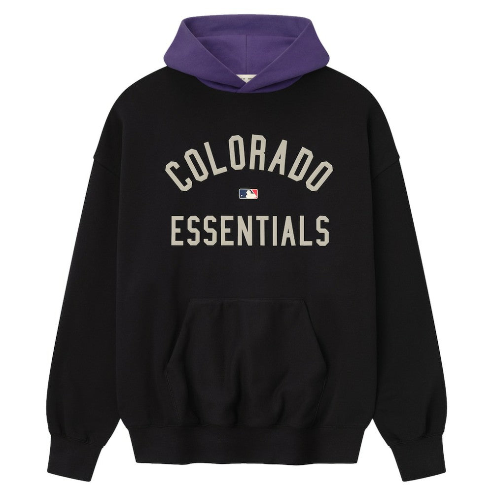 Colorado Rockies Fear of God x MLB Sport Fit Hoodie - Heather Black/Purple
