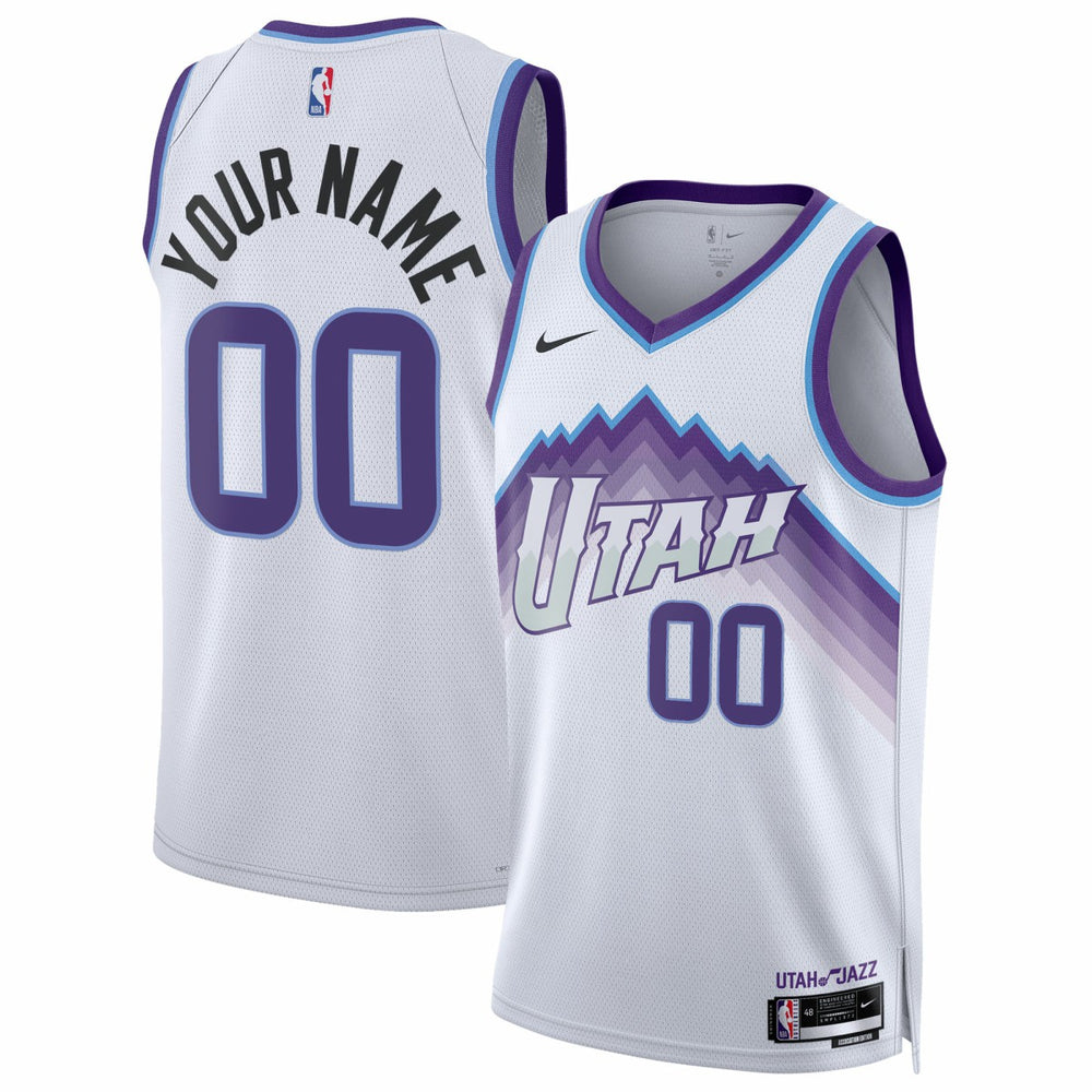 Utah Jazz Unisex Swingman Custom Jersey - Association Edition - White | Nike cheap