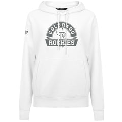 Colorado Rockies Levelwear Women's Adorn Banner Arch Hoodie - White