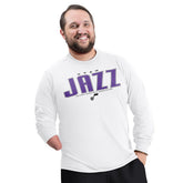 Utah Jazz G-III Sports by Carl Banks Adaptive Printed Mesh Effect Long Sleeve T-Shirt - White shop