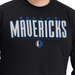 Dallas Mavericks G-III Sports by Carl Banks Adaptive Printed Mesh Effect Long Sleeve T-Shirt sale - Black for sale