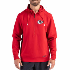 NFL Kansas City Chiefs Cutter & Buck Roam Eco Half-Zip Recycled Pullover Hoodie