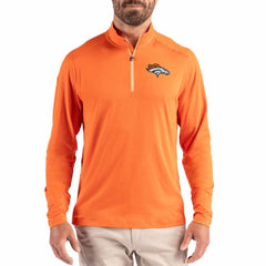 NFL Denver Broncos Cutter & Buck Coastline Epic Comfort Recycled Quarter-Zip Pullover