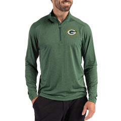 NFL Green Bay Packers Cutter & Buck Coastline Epic Comfort Recycled Quarter-Zip Pullover