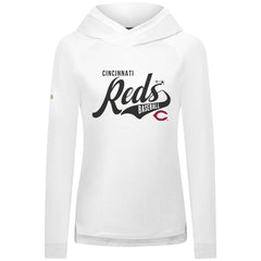 Cincinnati Reds Levelwear Women's Slender Glide Raglan Hoodie - White