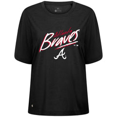 Atlanta Braves Levelwear Women's Bloom Sizzle T-Shirt - Black