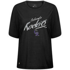 Colorado Rockies Levelwear Women's Bloom Sizzle T-Shirt - Black