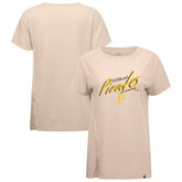 Pittsburgh Pirates Levelwear Women's Influx Sizzle T-Shirt - Khaki