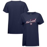 Washington Nationals Levelwear Women's Influx Sizzle T-Shirt - Navy